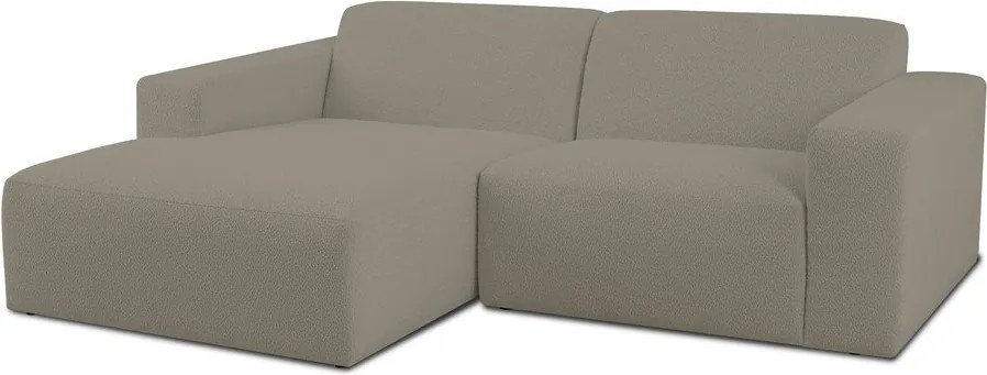 Светлокафяв ъглов диван от букле (ляв ъгъл) Roxy – Scandic