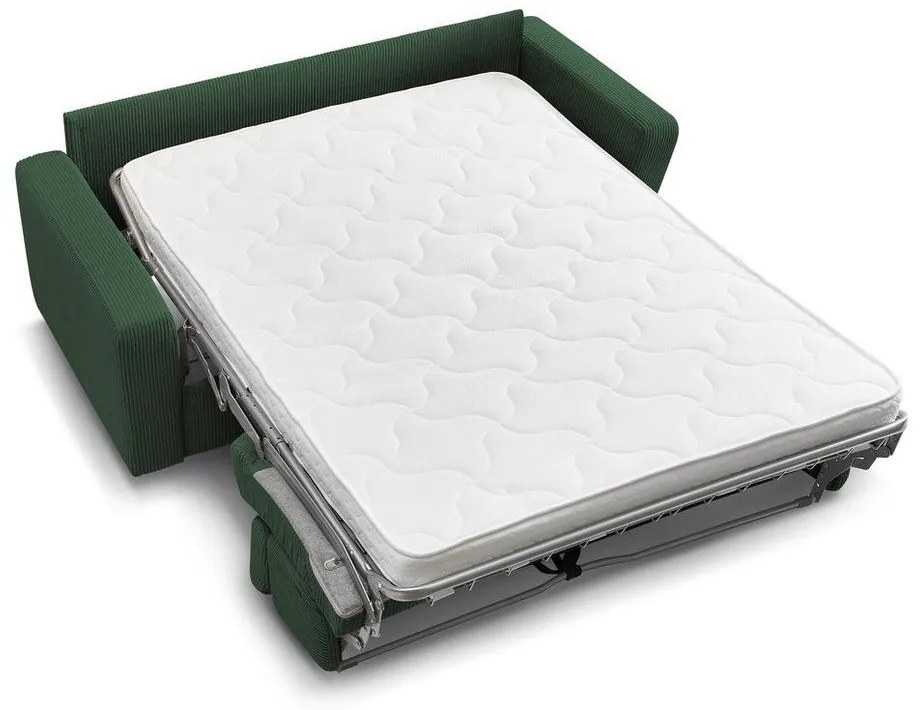 Тъмнозелен разтегателен диван от рипсено кадифе 195 cm Monaco – Bobochic Paris