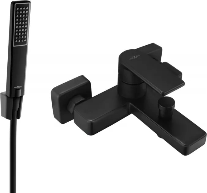 Mexen Mino R72 смесител за вана със душ комплект, черен - 7243R72-70
