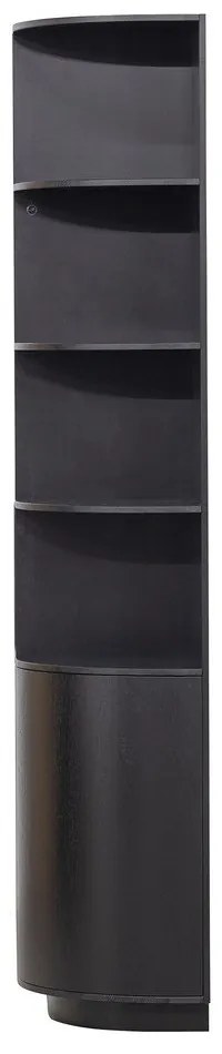 Черен модулен шкаф за книги от борова дървесина 78x210 cm Finca - WOOOD