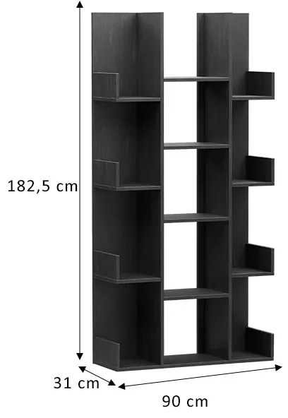 Библиотека Чарли 049-000090 черен цвят