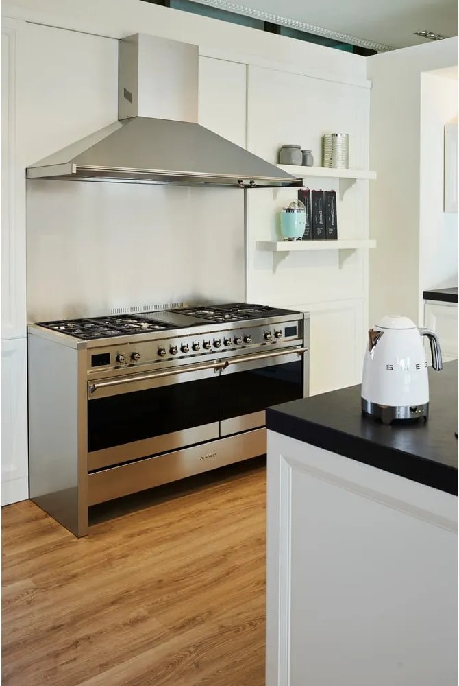 Бяла електрическа кана от неръждаема стомана 1,7 l Retro Style – SMEG