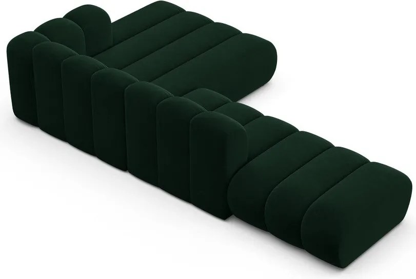 Тъмнозелен ъглов диван (десен ъгъл) Lupine – Micadoni Home