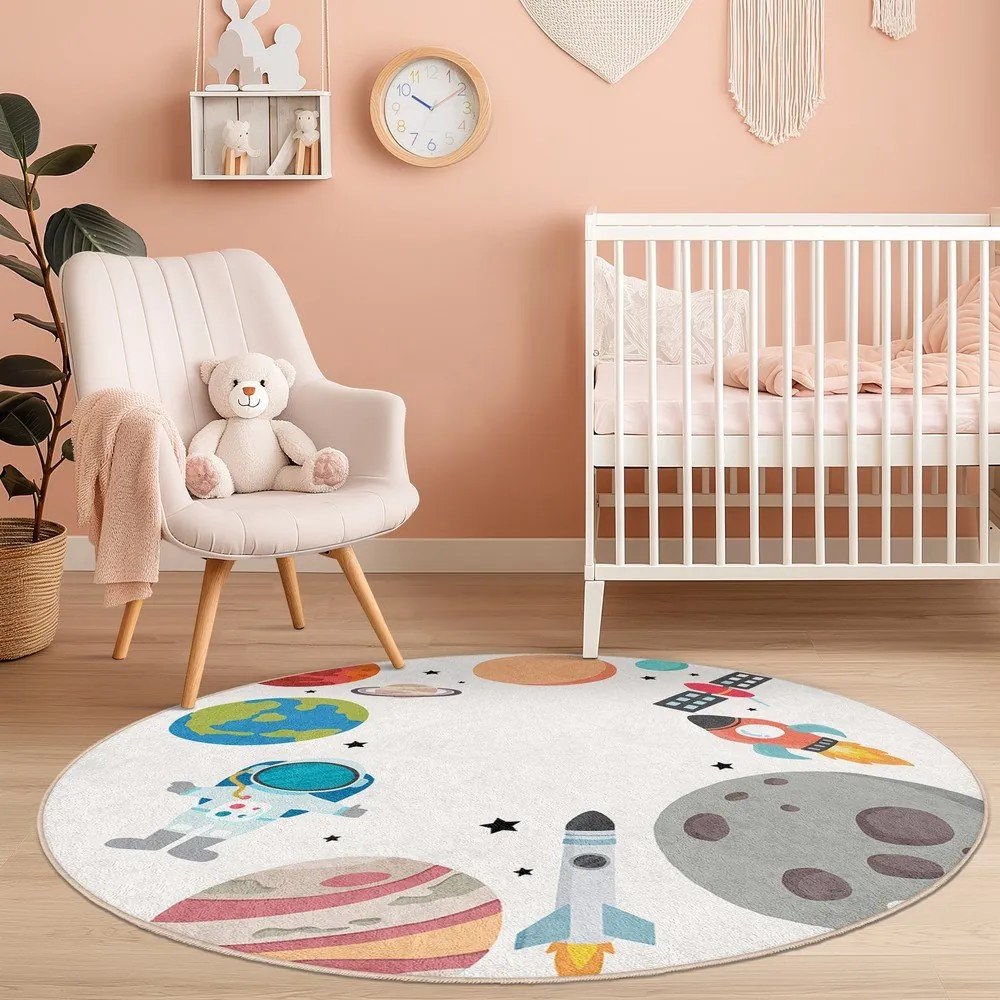 Детско килимче за игра подходящо за пране ø120 cm Space Trip – Mila Home