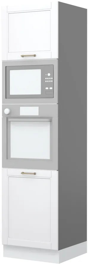 Подов шкаф за фурна Висок Tahoma K23-60-2KR-Karudi - White matte