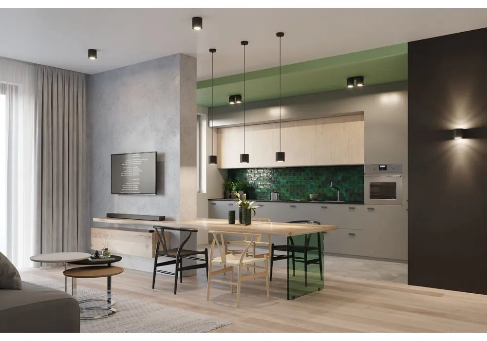 Черно таванно осветително тяло Roda - Sollux