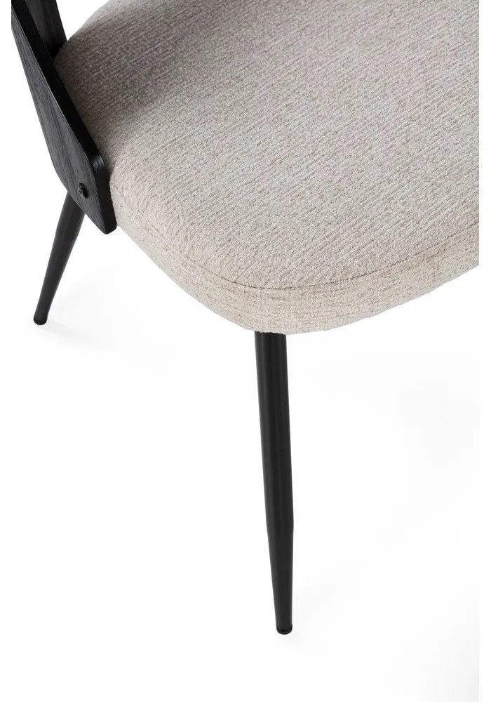 Черни/кремави тапицирани трапезни столове в комплект 2 бр. Gilda – MOME