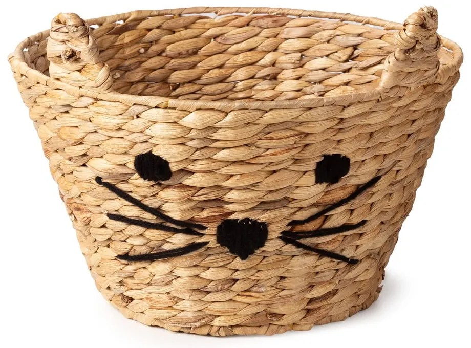 Детска кошница за играчки от воден зюмбюл естествена ø 35x26 cm Cat – Compactor