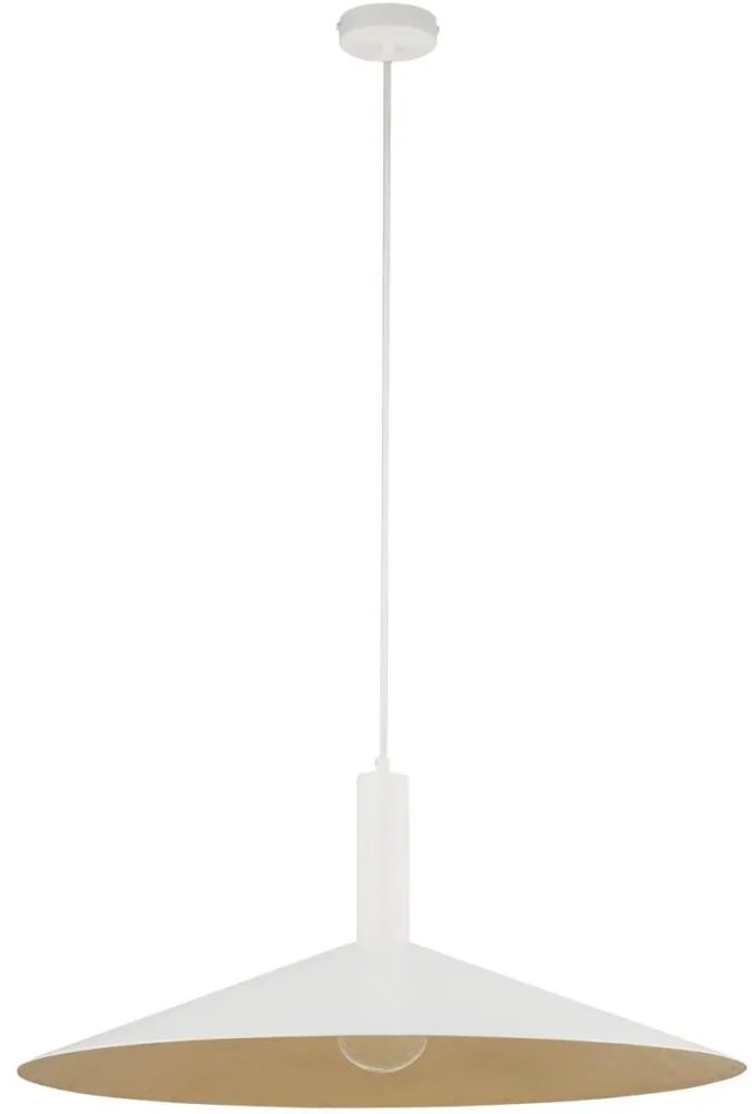 Пендел CAPRI 1xE27/15W/230V Ø 70 см бял/златист