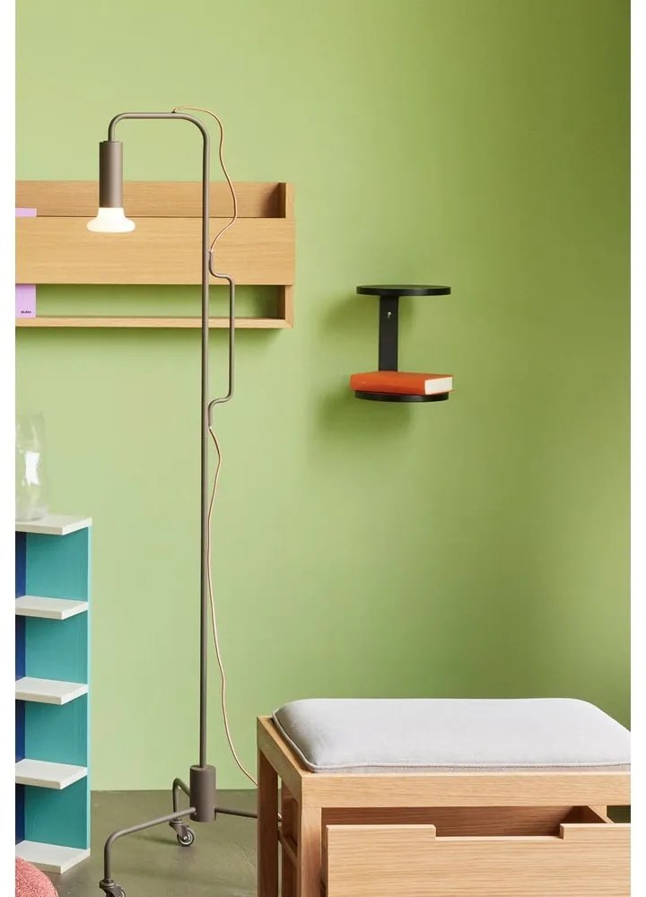 Черен стенен рафт на няколко нива 25,5 cm Oto – Hübsch