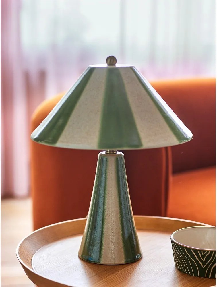 Керамична настолна лампа с керамичен абажур (височина 35 cm) Olive – Bloomingville