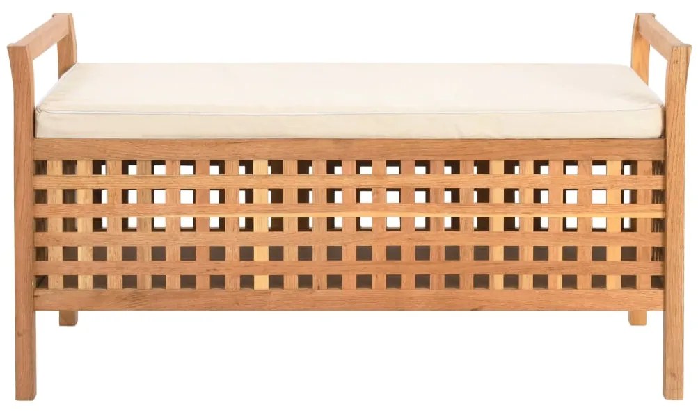 247608 vidaXL Пейка за съхранение, 93x49x49 см, орех масив
