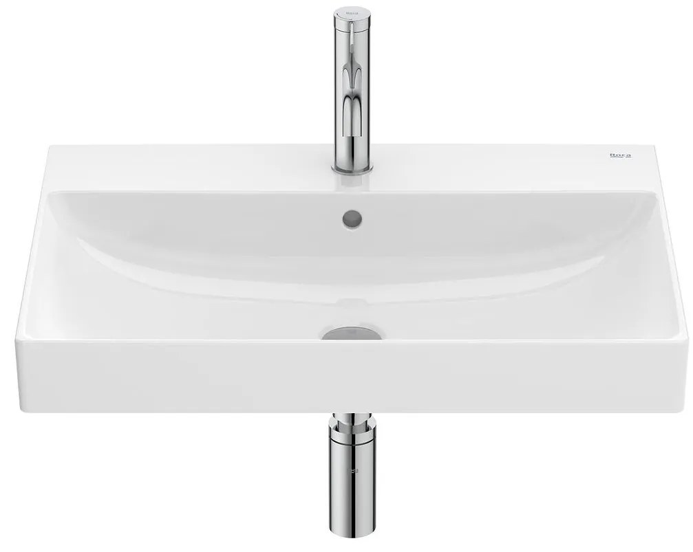 Умивалник за стенен монтаж, A327687000, Roca, керамика, бял гланц, 65x46x16см