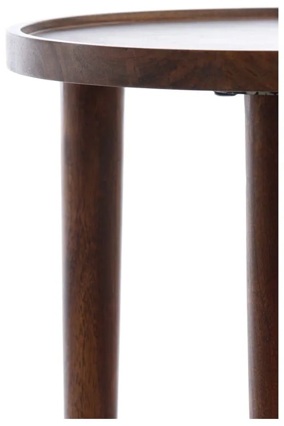 Кръгла странична масичка от масивна акация ø 49 cm Qiano – Light & Living