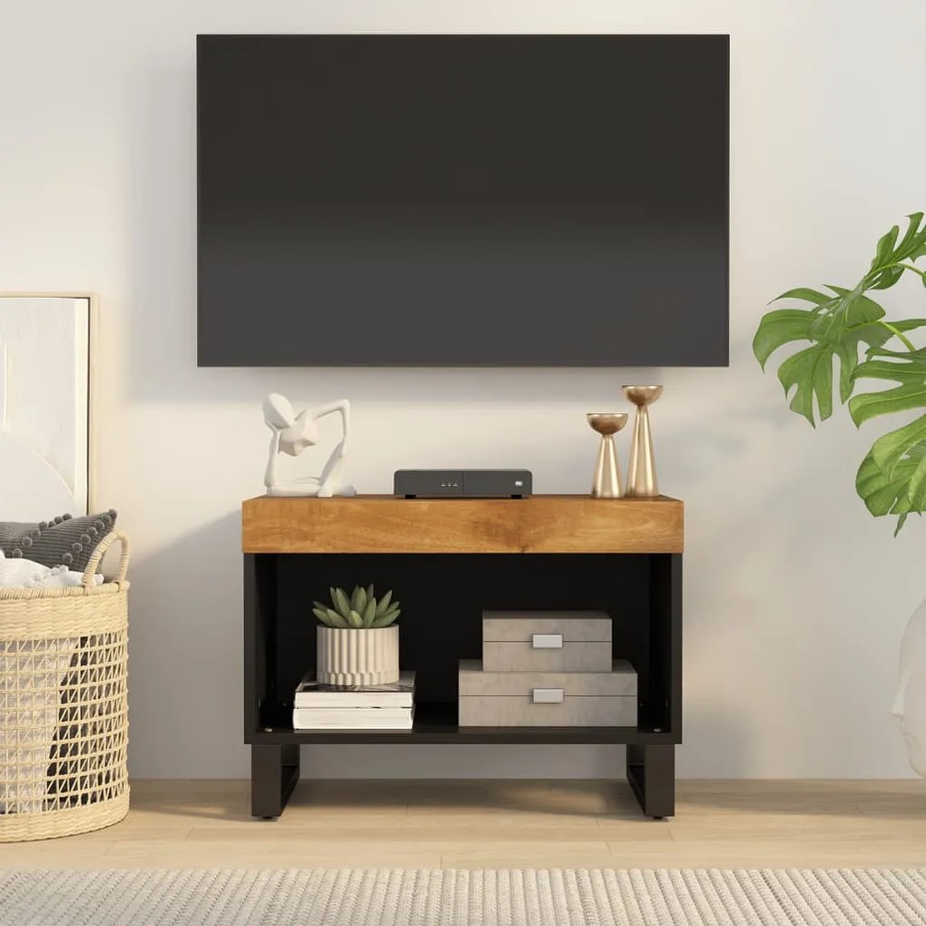 352884 vidaXL ТВ шкаф, 60x33x43,5 см, масивно мангово дърво