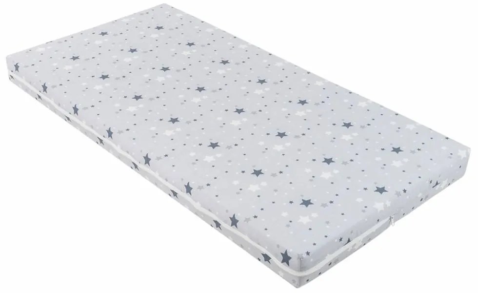 KIKKA BOO Матрак FANTASIA PLUS 60/120/6 см STARS GREY