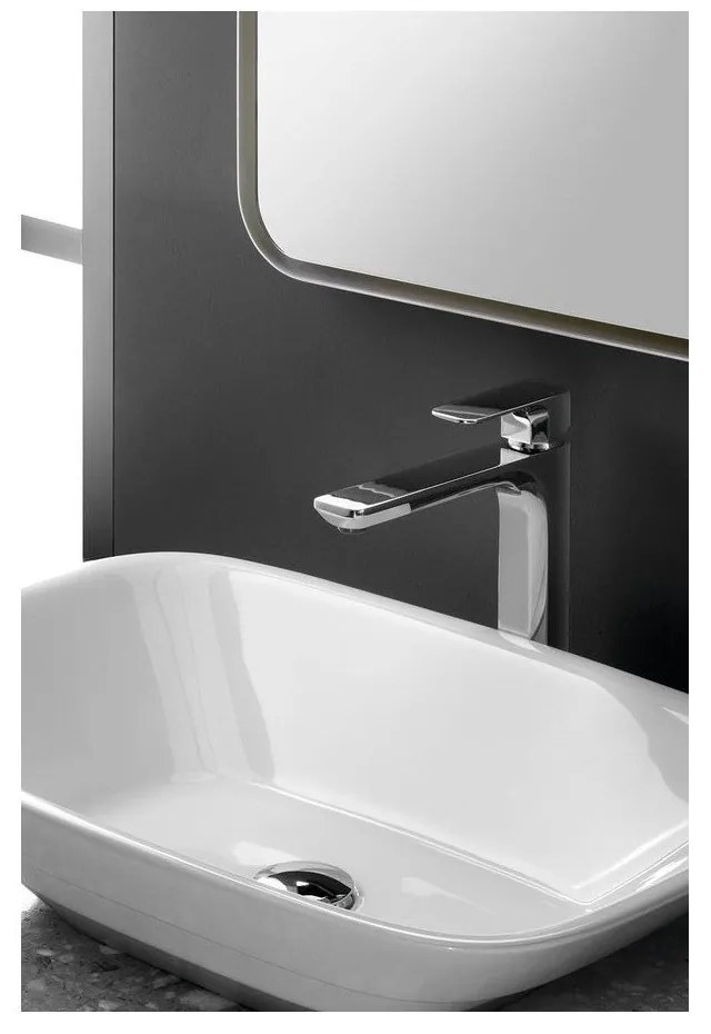 Стояща батерия за мивка в лъскаво-сребрист цвят Spy – Sapho