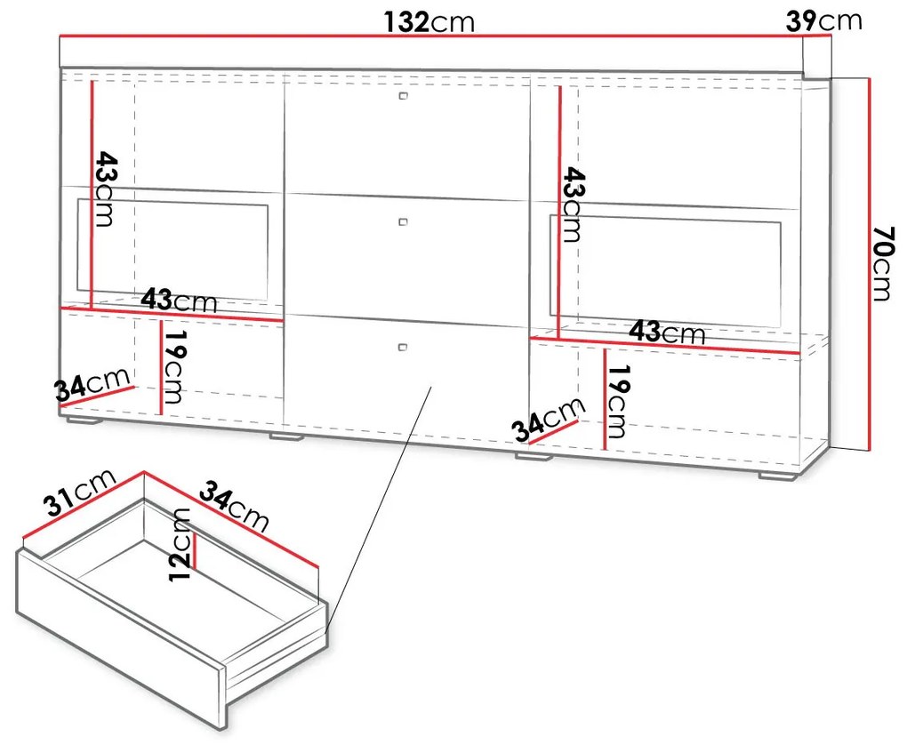Бюфет Bristol-White