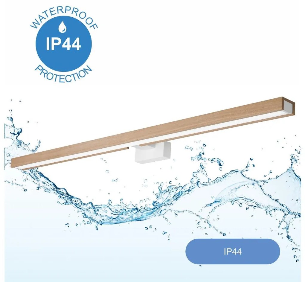 Brilagi-LED Лампа за огледало в баня WOODY MIRROR LED/15W/230V IP44 дъб/бял