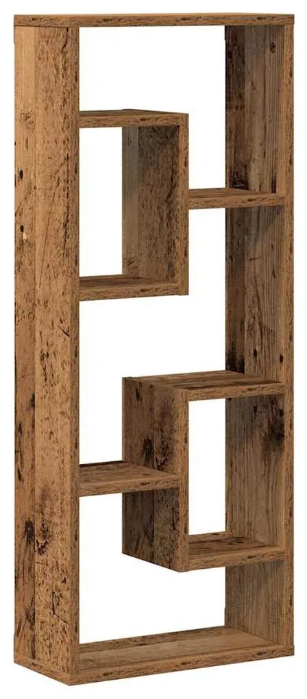 862048 vidaXL Стенен рафт, старо дърво, 36x16x90 см, инженерно дърво