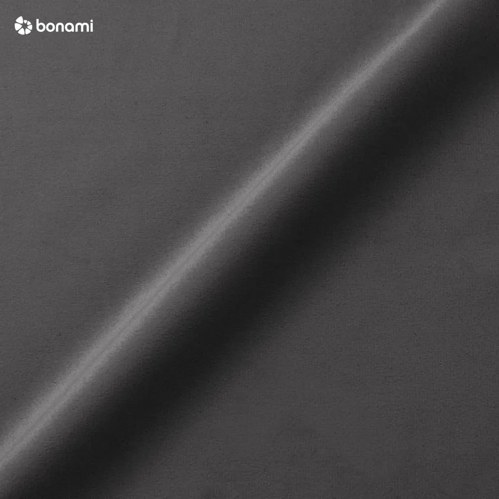 Тъмносиво тапицирано кадифено двойно легло с място за съхранение с включена подматрачна рамка 140x200 cm Brody – Mazzini Beds