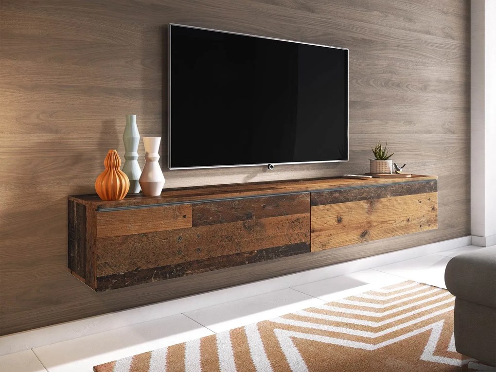 Тапицирано легло  Lowboard D 180-Сиво - бяло