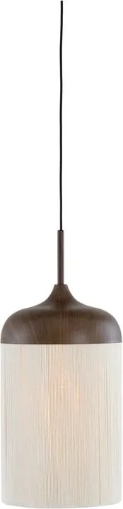 Тъмнокафяво висящо осветително тяло с текстилен абажур ø 16 cm Dania – Light &amp; Living