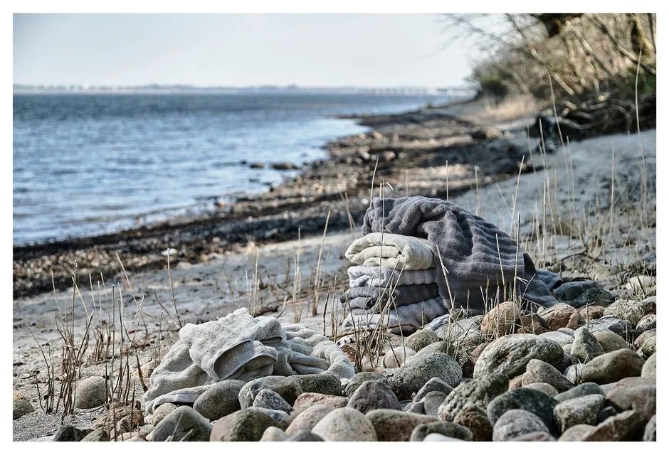 Кремава памучна кърпа за баня 70x140 cm Inu - Zone