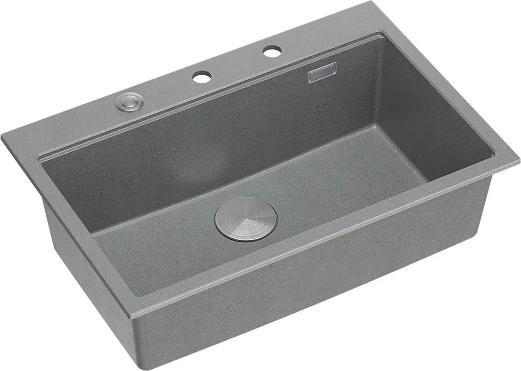 гранитна мивка MARC 110 WORKSTATION Grey Metallic