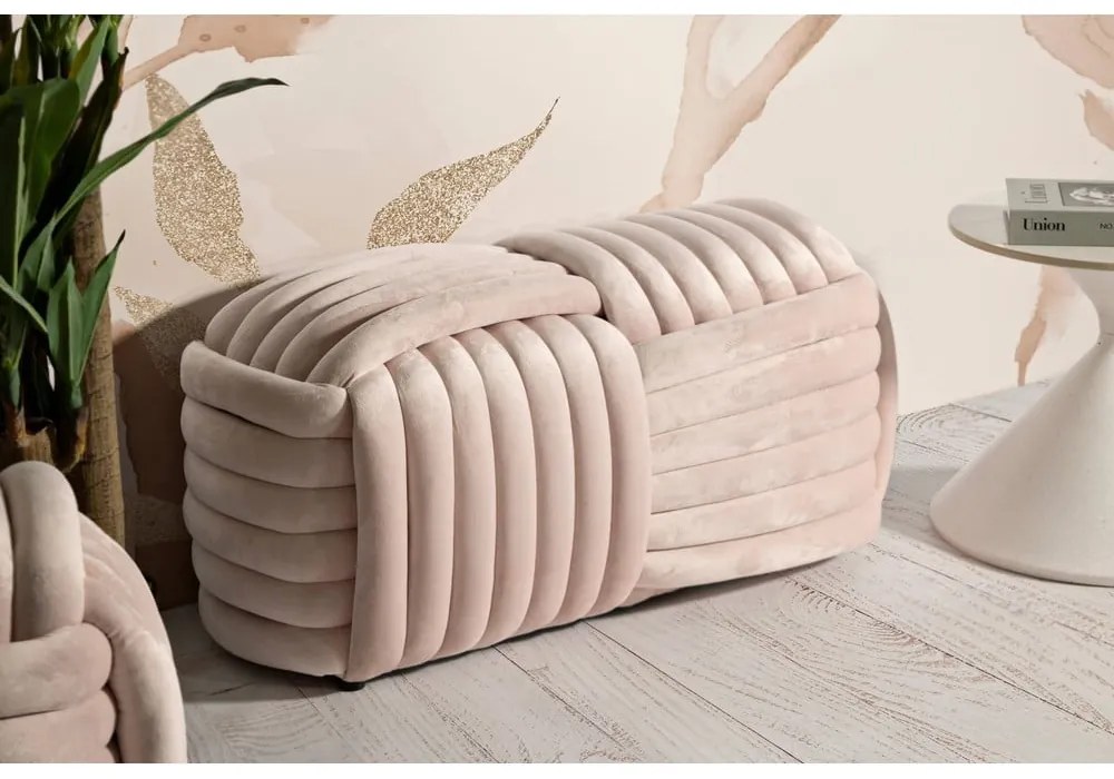 Светлорозова кадифена пейка Softy – Mauro Ferretti