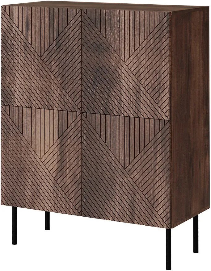 Бюфет висок Art Deco 4D-Кафяво