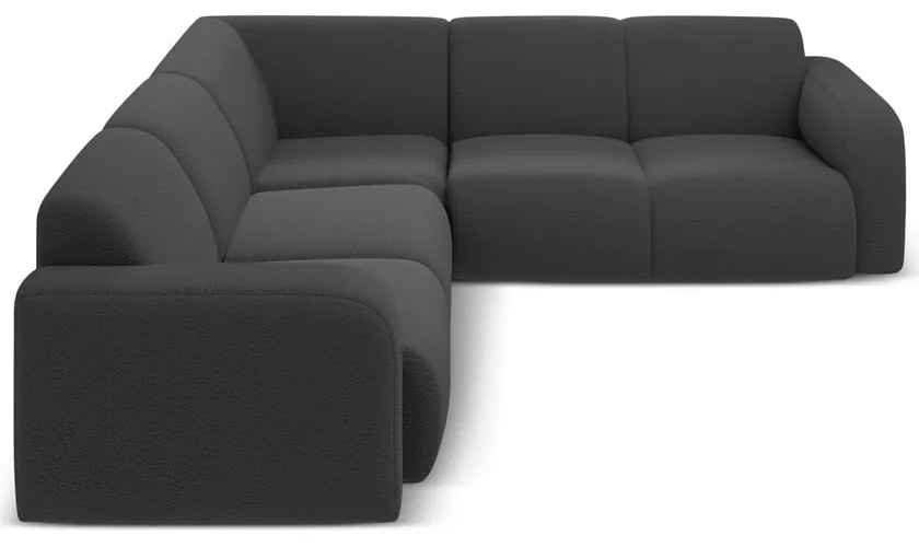 Тъмносив ъглов диван от букле (променлив/L форма) Molino – Micadoni Home
