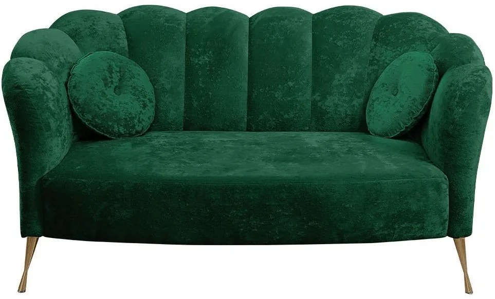 Диван Adria двуместен-Зелено - златисто