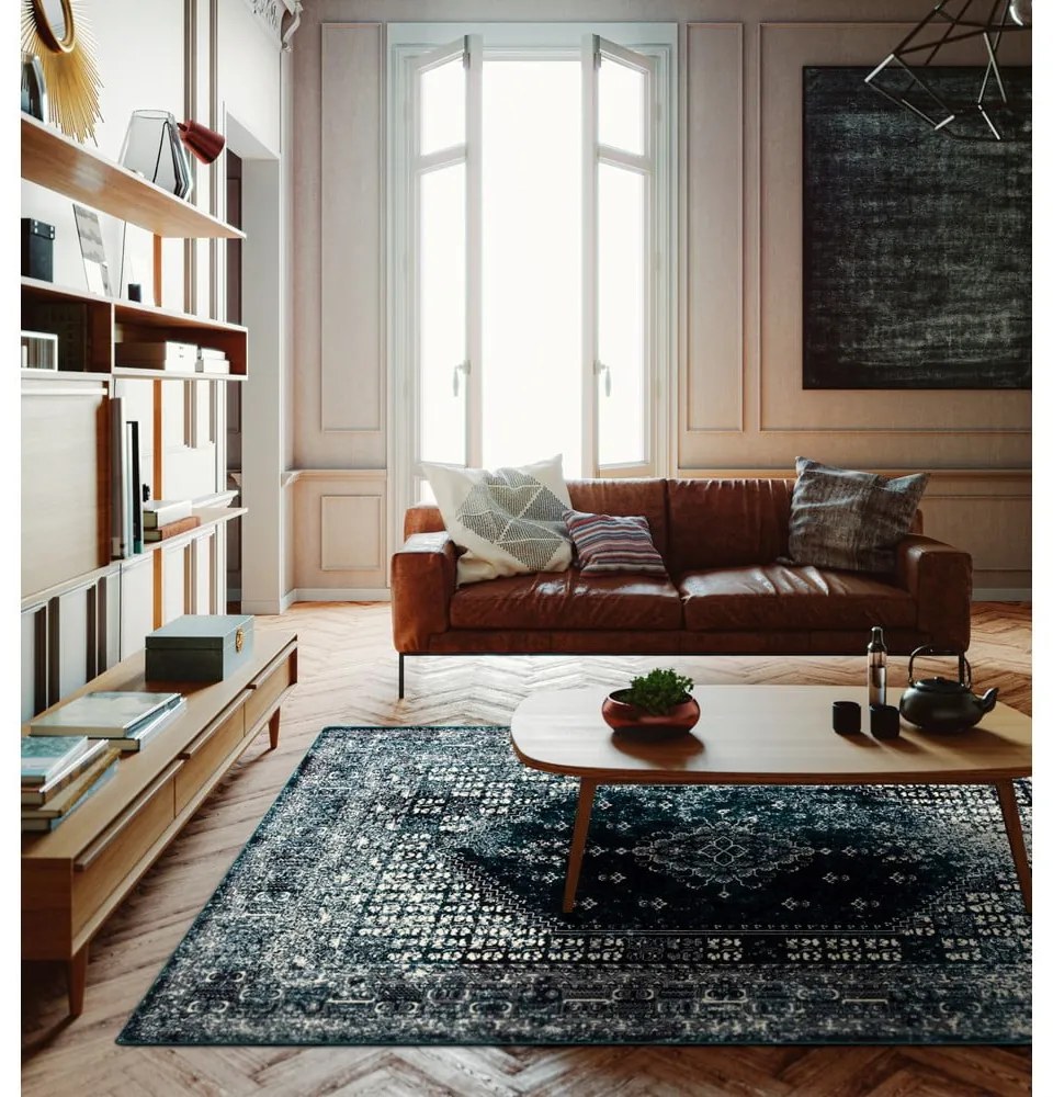 Вълнен килим в бензинов цвят 200x300 cm Eve - Agnella