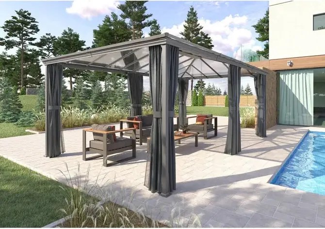 Пергола Hesperide Belize, Поликарбонат, 6x3.6 m