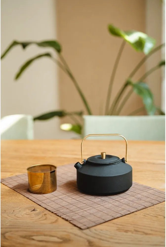 Черен чугунен чайник с цедка 1 l Shangdong – Bredemeijer