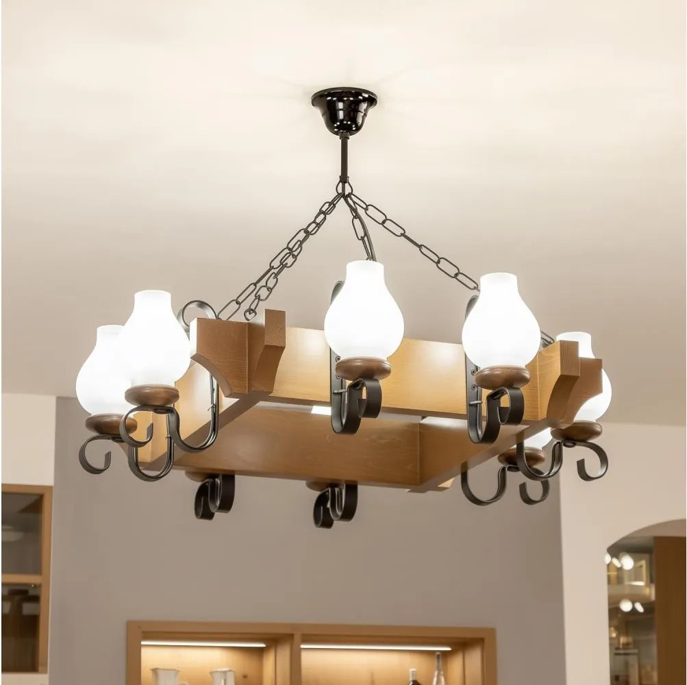 Brilagi - Пендел QUEEN 8xE14/40W/230V бук/орех