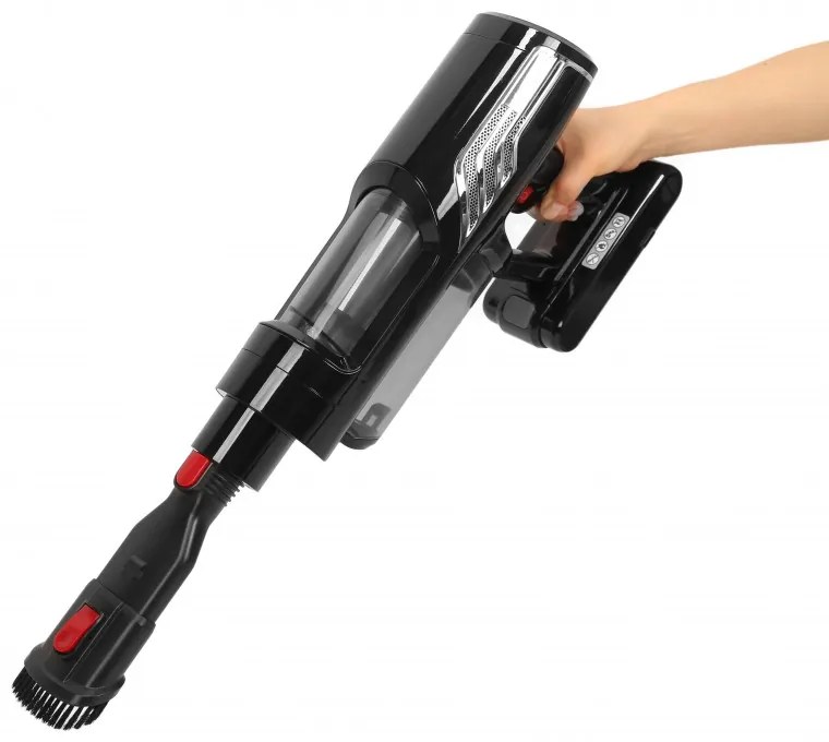 Разопакован: Акумулаторна прахосмукачка Oliver Voltz OV51001Q, 250W, Li-ion 2500 mAh, 3 скорости, 0.6 l, 25 kPa, Сензорен екран, Черен