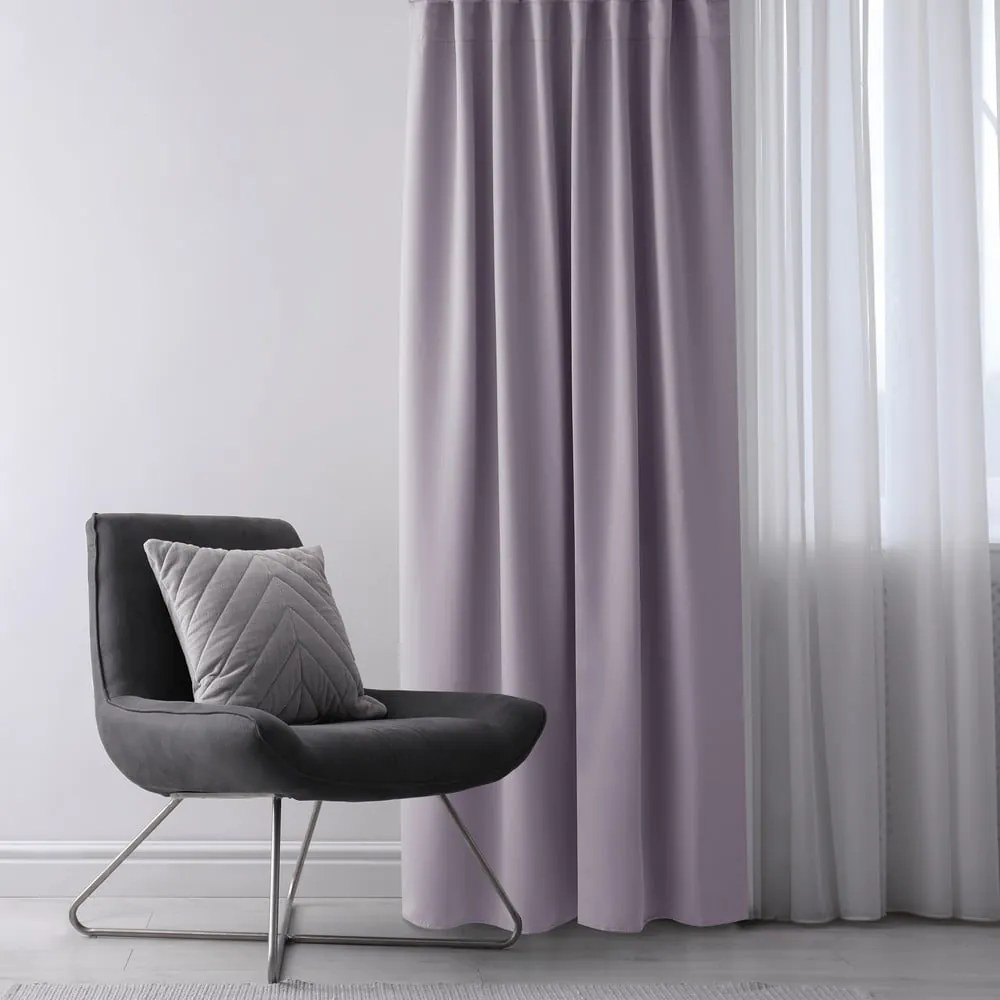Сиво-розово затъмняващо перде 140x245 cm Eyelets – Restilo