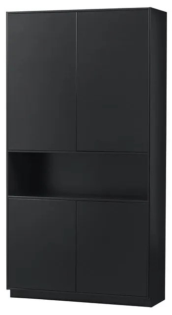 Черен модулен шкаф от борова дървесина 110x210 cm Finca - WOOOD