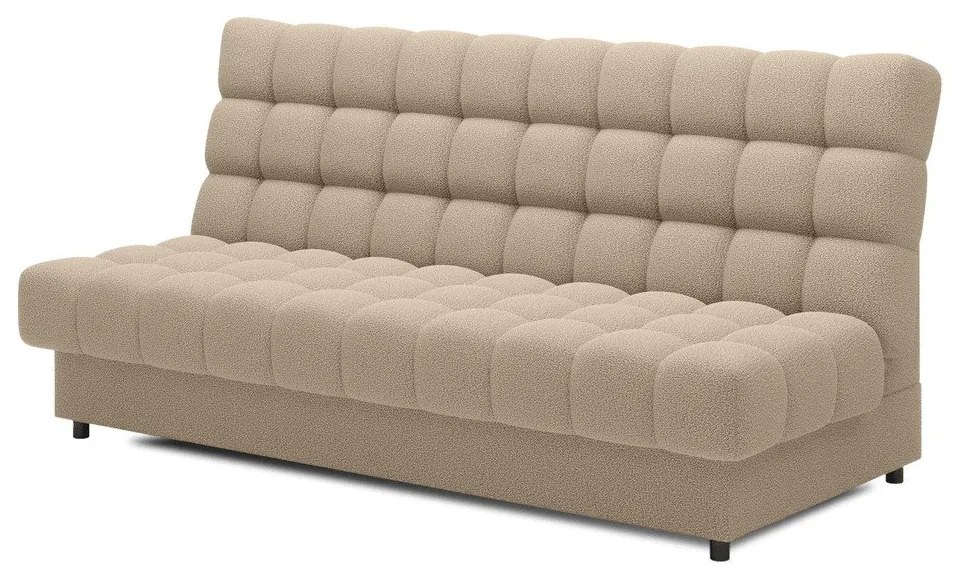 Бежов разтегателен диван с място за съхранение от букле 197 cm Clareta – ELTAP