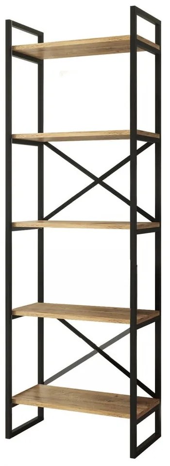 Черен/естествен рафт от бор 58x175 cm Nicol - Kalune Design