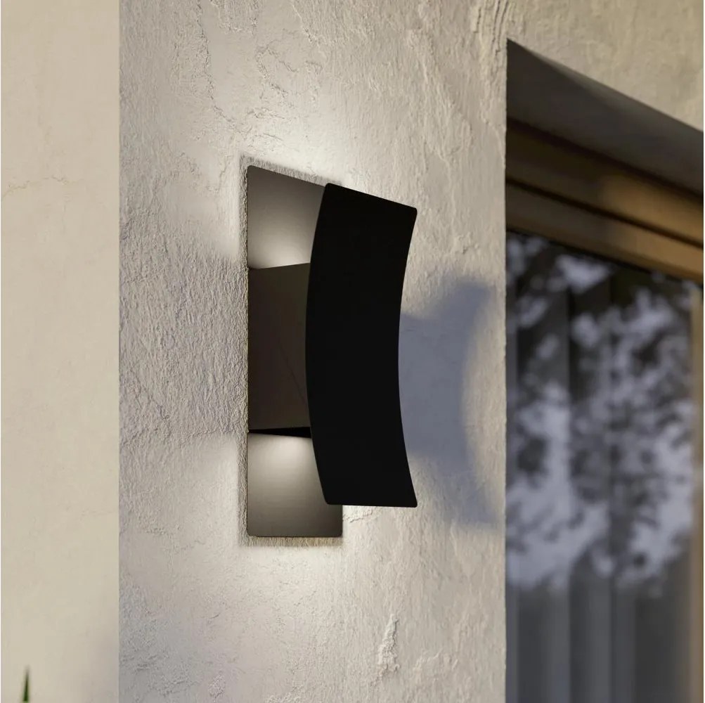 Eglo 902021 - LED външно стенено осветително тяло VERDOLINO 2xLED/4W/230V IP44 черно