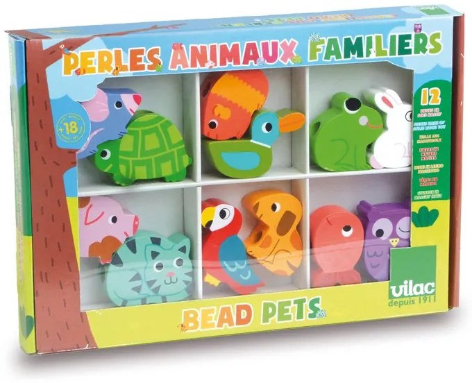 Vilac - Мъниста Дървени Pets 1504