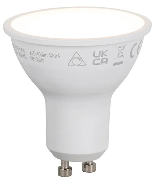 Комплект от 5 интелигентни GU10 50mm димируеми LED крушки Опал RGBW 4.7W 400 lm 2700-6500K