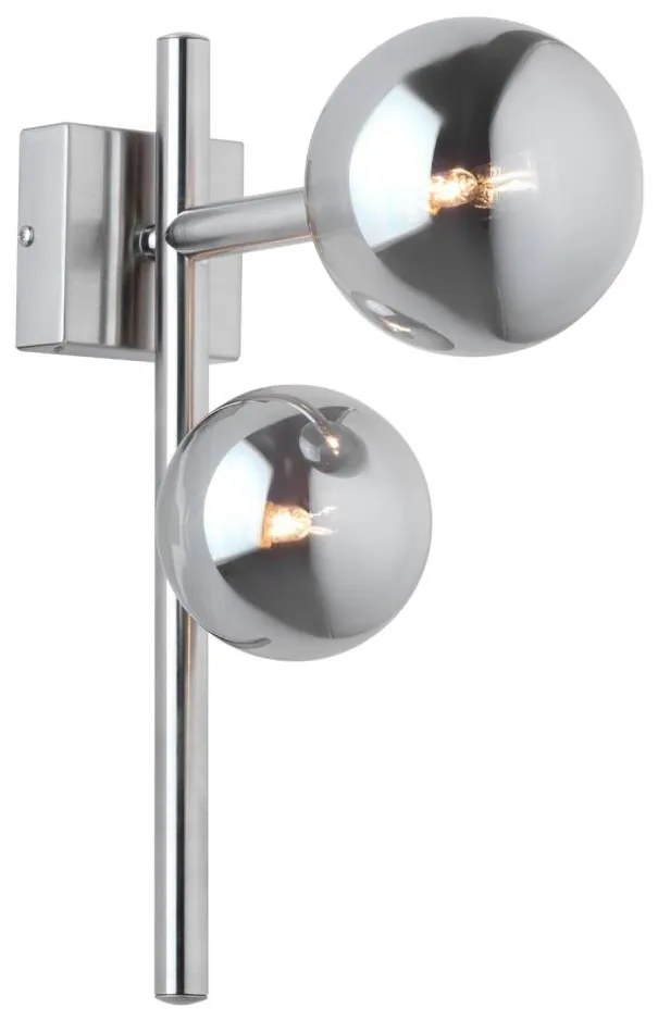 Jupiter 1903 - Стенно осветително тяло NEPTUN 2xG9/14W/230V матов хром/пушечно сиво