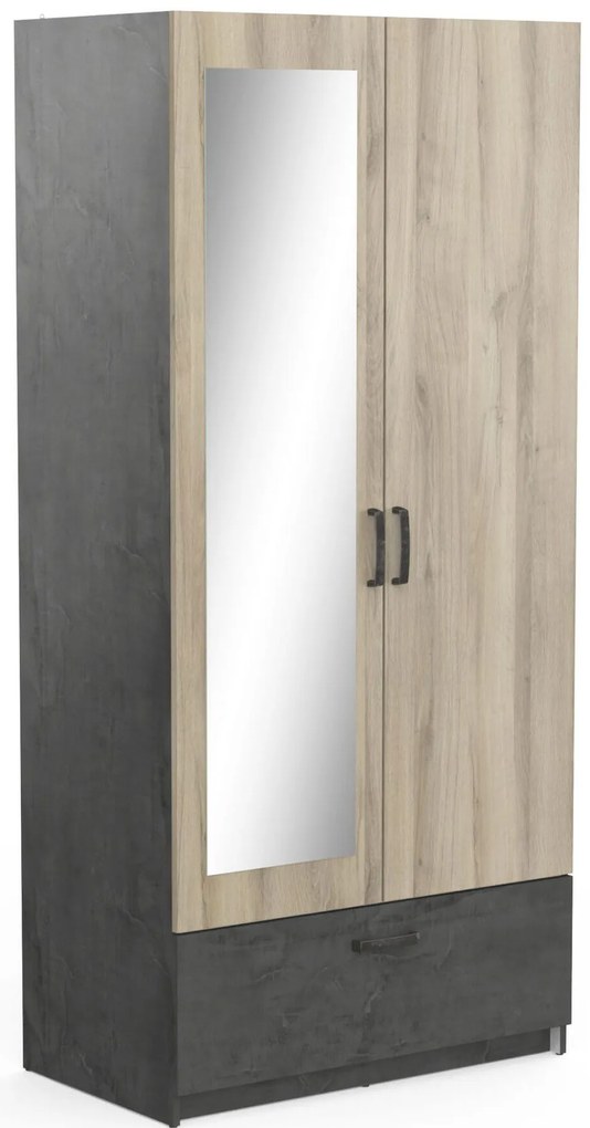 ДвукрилГардероб Coben-Oak-Gray