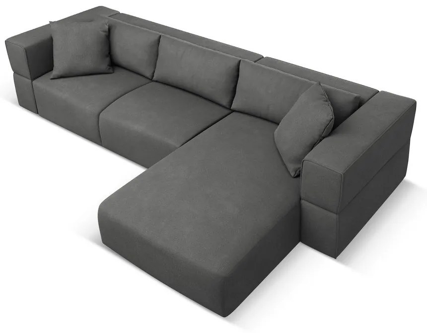 Тъмносив ъглов диван, десен ъгъл Esther – Milo Casa
