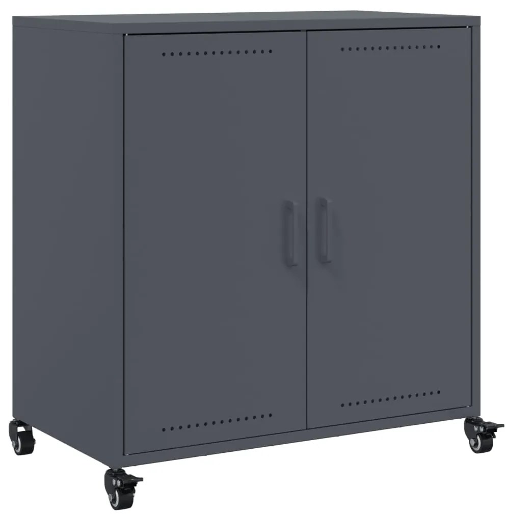 846658 vidaXL Бюфет, антрацит, 68x39x72 см, стомана