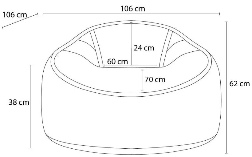 Тъмносин пуф от рипсено кадифе Socrate – Bobochic Paris